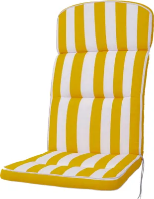 Produktbild von Auflage Hochlehner Alicante 2153 gelb-weiß Blockstreifen 120x50x7 cm KETTtex Stegkissen