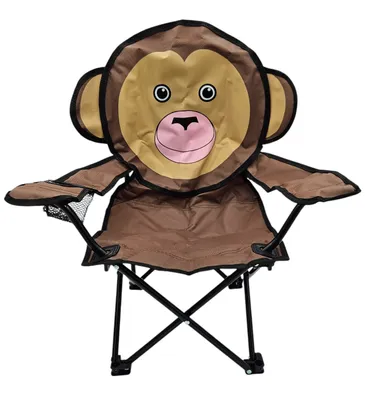 Produktbild von Kinderstuhl Campingstuhl Anglerstuhl Klappbar Affe Getränkehalter
