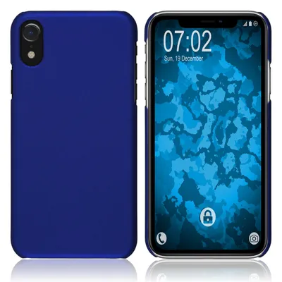Produktbild von PhoneNatic Case kompatibel mit Apple iPhone Xr - Hülle blau gummiert Hard-case Cover