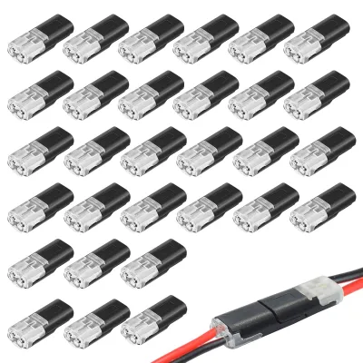 30 Stück 2-polige wasserdichte Autokabelverbinder 12 V