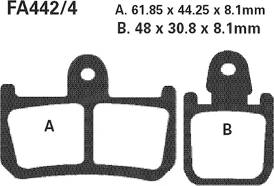 Image de Plaquettes de frein avant pour Yamaha MT-01 1700, année de fabrication 2007-2012 - Plaquettes de frein EBC - Neuf