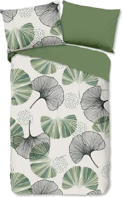 Productafbeelding van Good Morning Dekbedovertrek "bladeren" - Multi - (140x200 cm) - Katoen