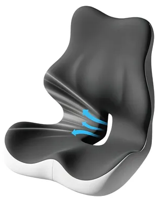 Ergonomisches L-förmiges Sitzkissen mit Rückenlehne, Memory-Schaum, 48x45x47 cm