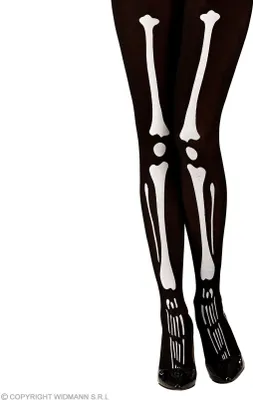 Immagine prodotto di Collant scheletro per donne 40 DEN | Nero Bianco Taglia: XL