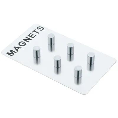 Produktbild von Zeller Magnet-Set, 6-tlg., extra stark, Edelstahl Ø0,6x0,8