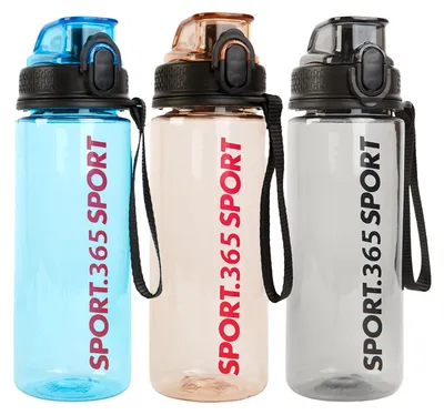 Immagine prodotto di Borraccia sportiva - in plastica, trasparente - 600 ml - disponibile in 3 colori