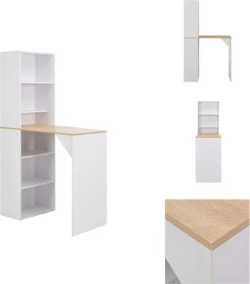 Produktbild von vidaXL Bartisch mit Schrank Weiß 115x59x200 cm -  Esstische