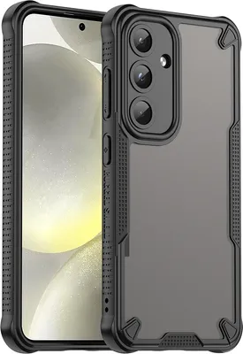 Immagine prodotto di Custodia protettiva per Samsung Galaxy S24, lato posteriore traslucido opaco, custodia paraurti in TPU Nero