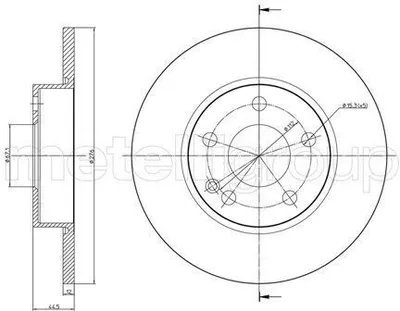 Produktbild von 2x METELLI Bremsscheibe 23-0830C passend für MERCEDES-BENZ A-Klasse (W169)