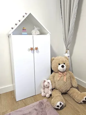 Produktbild von Kinderkleiderschrank Haus weiss