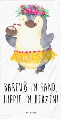 Produktbild von Mr. & Mrs. Panda Badehandtuch Sommer Hippie - Weiß - Geschenk, Strand, Summer Vibes, Designs, Duschtuch, Sommerprodukte, Sommerferien, Strandtuch, Reisehandtuch, Feelings