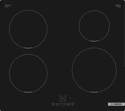 Immagine prodotto di Bosch Serie 4 PUE611BB5D, Nero, Integrato, 59,2 cm, Piano cottura a induzione, VetroVetroceramica, 4 zone