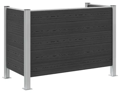 Produktbild von vidaXL Mülltonnenzaun Grau 161 x 85 x 115 cm Aluminium und WPC