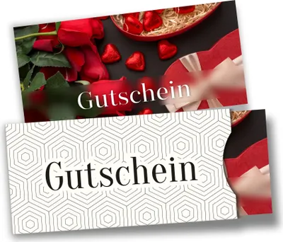 Produktbild von itenga Geschenkgutschein Fotodesign mit Hülle - Motiv VALENTINSTAG Postkarte zum Ausfüllen 21,0 x 9,8 cm