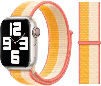 Produktbild von Original Apple Sport Loop Armband 38/40/41mm ML2N3ZM/A Maize/White