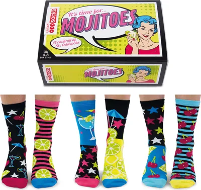 Produktbild von Mojitoes Cocktail Oddsocks Socken in 37-42 im 6er Set