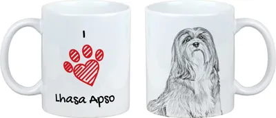 Image de Lhassa Apso, Terrier de Lhassa, Chien lion - Tasse avec chien, adorable tasse avec graphisme, cadeau avec votre photo de la marque Art-Dog