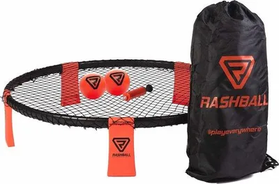 Produktbild von Famanu Roundnet Set für Anfänger und Profis - Inklusive Bälle, Pumpe, Rucksack und Regeln für drinnen und draußen