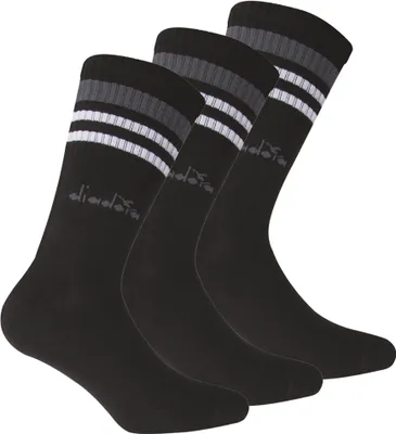 Produktbild von Diadora Uni Tennissocken - 3er Pack, Logo, Streifen Schwarz 39-42
