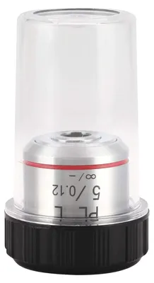 Mikroskopobjektiv KP 5X, Aluminium, NA 0,12, 26,1 mm Arbeitsabstand