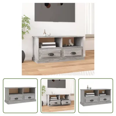 Produktbild von The Living Store TV-Schrank Grau Sonoma 93x35,5x45 cm Holzwerkstoff