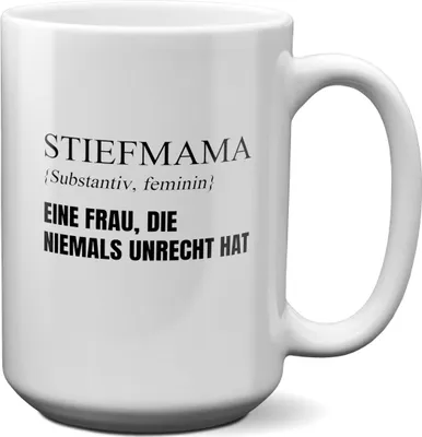 Produktbild von 22Feels XL Tasse Stiefmama Geschenk Muttertag Bonusmama Weihnachten Stiefmutter Geburtstag Kaffeetasse Frauen Haferl Geschenkidee Bürotasse