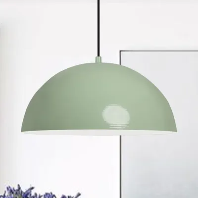 Produktbild von Lipeo Industrielle Pendelleuchte Metall Groß 26cm, Hängelampe Industriell Lampe Vintage Hängeleuchte, Retro Pendelleuchte Esstisch - Minzgrün
