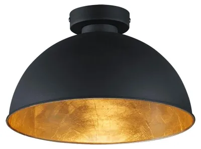 Produktbild von LED Deckenleuchte, Metall, schwarz-gold, D 31 cm
