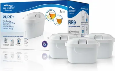 Obrázok produktu pre Aqualogis Pure+ 3 ks filtračná súprava BRITA AQUAPHOR - vodný filter - súprava vodného filtra - filtračná súprava pre filtračný džbán