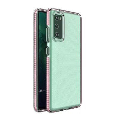 Produktbild von Spring Case Gelhülle mit buntem Rahmen für Samsung Galaxy A02s EU hellrosa