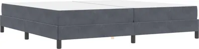 Obrázek produktu pro vidaXL Skříňová postel s matrací tmavě šedá 200 x 200 cm látka