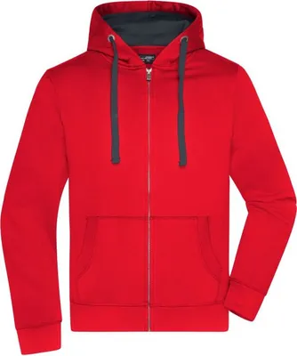 Produktbild von Premium Sweat-Jacke mit Bionic®-Finish red/carbon, Gr. XXL