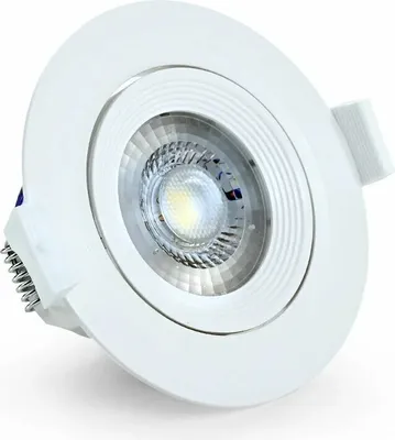 Obrázek produktu pro Vestavné bodové svítidlo LED COB 5 W | kulaté | otočné | bílé | IP20 studená bílá (6500 K)