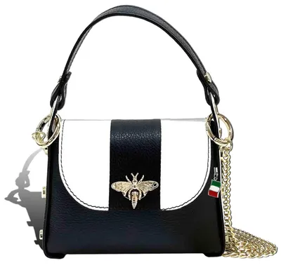 Produktbild von Florence Tasche schwarz weiß Leder D2OTF833SW