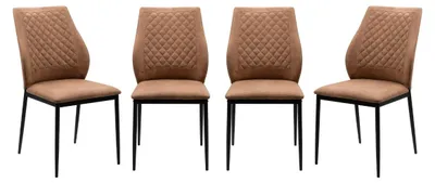 Image de CALICOSY - Lot de 4 chaises en tissu avec structure en métal H90 cm - SAELA