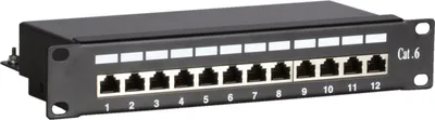 Immagine prodotto di DS-IT Patchpanel 10”, 12-fach FTP Patchpanel CAT 6 (DS-10Patch6-12FTP)