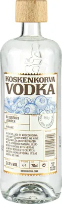 Produktbild von Wodka Koskenkorva Blueberry Juniper 0,7L | Flavoured Vodka , Aromatisierter Wodka |700 ml | 37.5% Alkohol | Koskenkorva Distillery | Geschenkidee | 18+