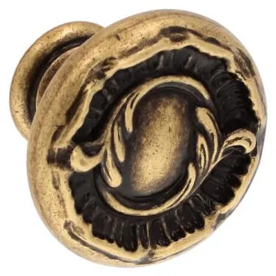 Imagen del producto de Pomo para muebles de zamak. Diámetro: 30 mm. Estilo: Antiguo "Florencia". Juego de 6 unidades