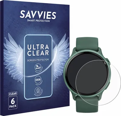 Produktbild von 6x Für Garmin vivoactive 6 Schutzfolie Savvies Displayschutz Display Schutz Folie Klar Transparent