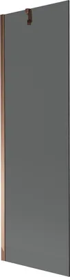 Produktbild von Mexen Next 1-Flügel-Badewannenwand 60 x 150 cm, Graphit, Rosa Gold - 895-060-000-00-40-60