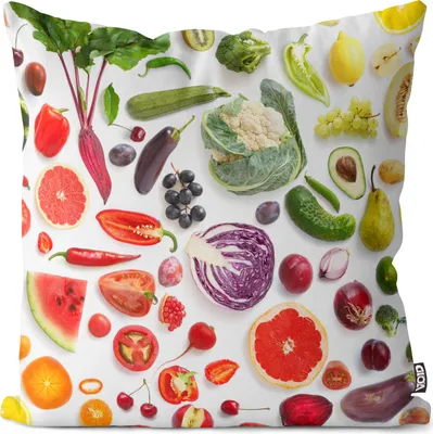 Produktbild von VOID Obst und Gemüse Kissenbezug Kissenhülle Sofakissen Kissen Deko Outdoor-Kissen Dekokissen