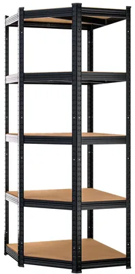 Immagine prodotto di Scaffalatura nera per carichi pesanti, 180x70x40 cm, capacità 875 kg