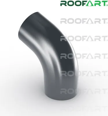 A 3D render of a dark grey pipe elbow on a white background.