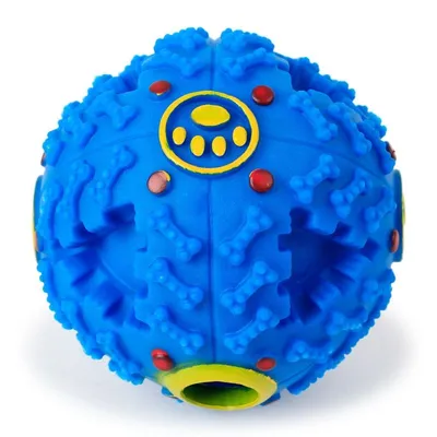 Image de Balle en plastique ChewFood bleue M