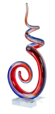 Produktbild von Designer Kunst Skulptur Dekofigur  34x16 cm Glas Unikat Thai Chi Glasskulptur