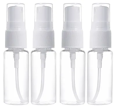 Imagen del producto de Mini botellas pulverizadoras transparentes, de 20 ml, paquete de 4 unidades, para cosméticos