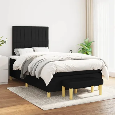 Obrázok produktu pre vidaXL Boxspring posteľ s matracom čierna 120x200 cm látka