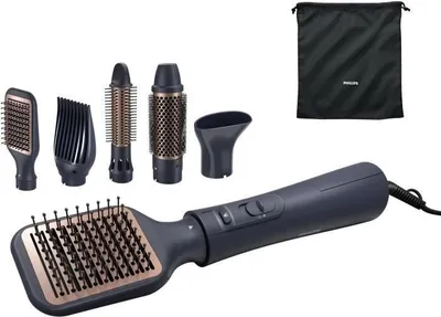 Obrázek produktu pro Horkovzdušný kartáč PHILIPS BHA530/00 Brillance, 1000 W, 2 rychlosti, 3 teploty, technologie EHD, 5 příslušenství