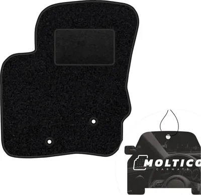 Produktbild von moto-MOLTICO Fahrer Fußmatte Auto Velours Fahrerseite Autoteppiche Schwarz Fahrermatte 1-teilig passend für Volvo S40 I V40 I 1995-2004
