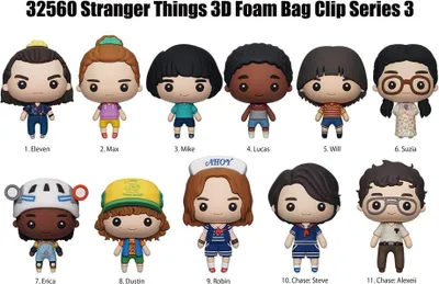 Produktbild von Stranger Things 3D PVC-Taschenanhänger Series 3 Display (24)